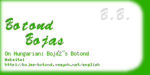 botond bojas business card